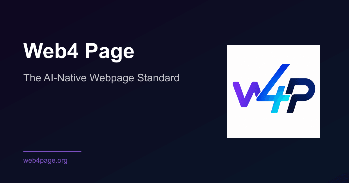 Web4 Page — The AI-Native Webpage Standard